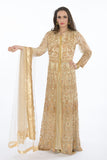 Majestic Long Gold Indo-Western Lehenga-SNT11149