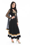 Beautiful Black Anarkali with Stonework Neckline