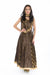 Glossy Mocha Indo-Western Long Anarkali Gown