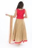 Alluring Magenta  Indo-Western Long Anarkali Gown