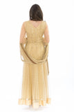Glamorous Champagne Anarkali Gown