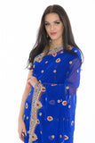 Beautiful In Blue Ready-Made Sari-SNT10175