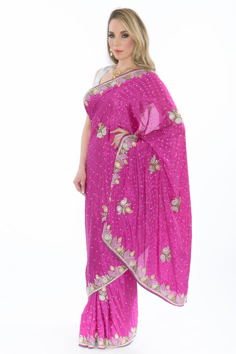Fabulously Fuchsia Partywear Sari