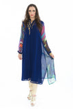 Vibrant Watercolor Design Kurti Salwar Kameez