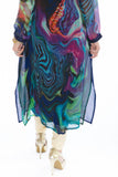 Vibrant Watercolor Design Kurti Salwar Kameez