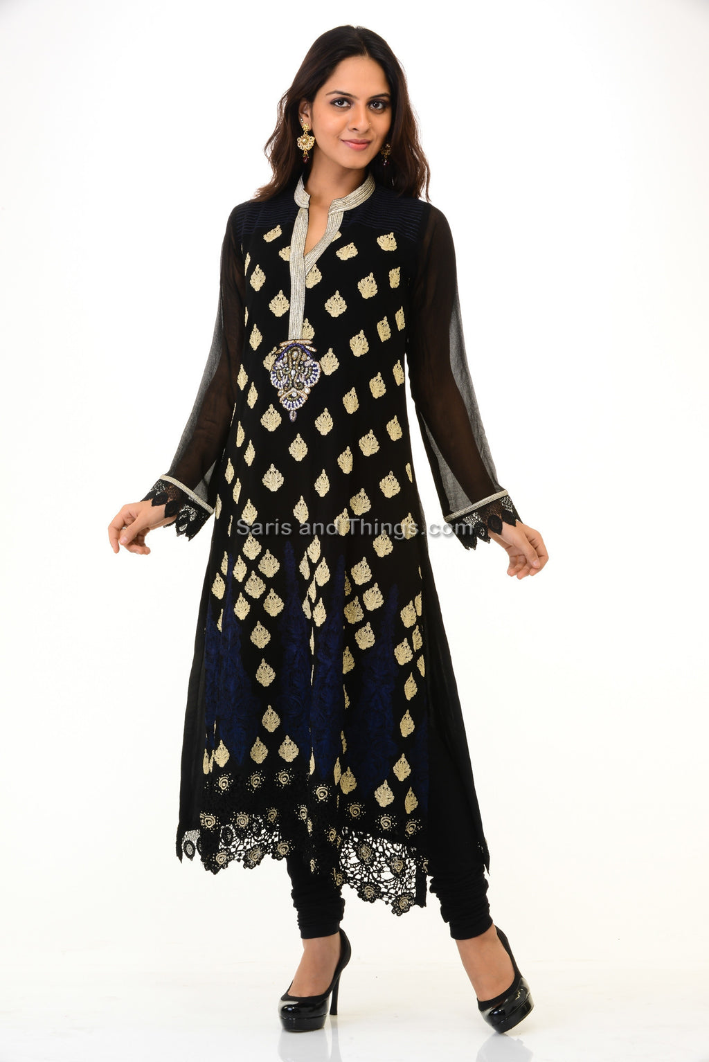 Smart Black Kurti – Saris and Things