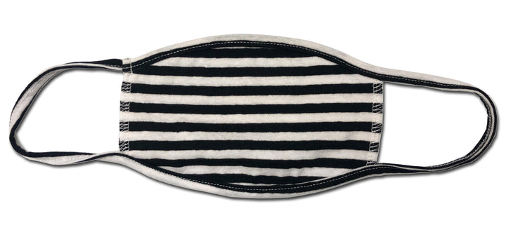 2 Pack Black and White Stripe Reusable Face Mask - Unisex Washable with 2 Layers Breathable Cotton Fabric - Made in USA