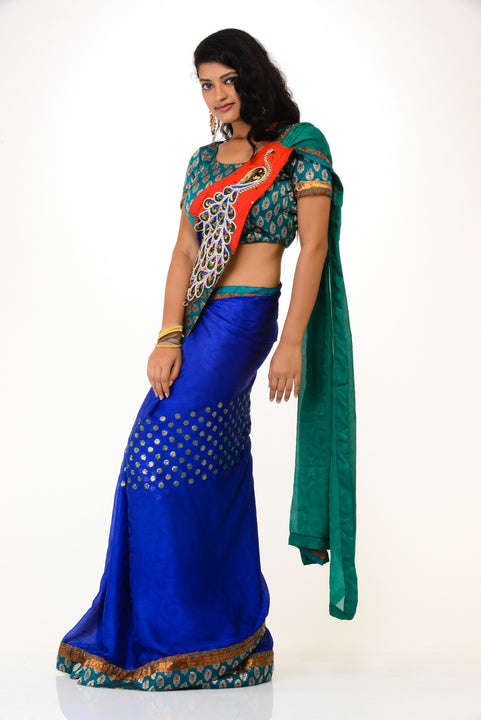 Stylish Peacock Saree