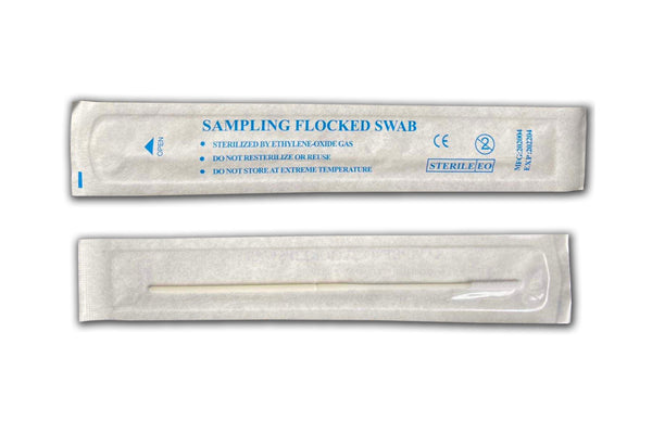 500 Pack - Sterile Nasopharyngeal Swab, Flocked Nasal Swabs for Sampling, 80 mm Break Point, Nylon Flocking Tip