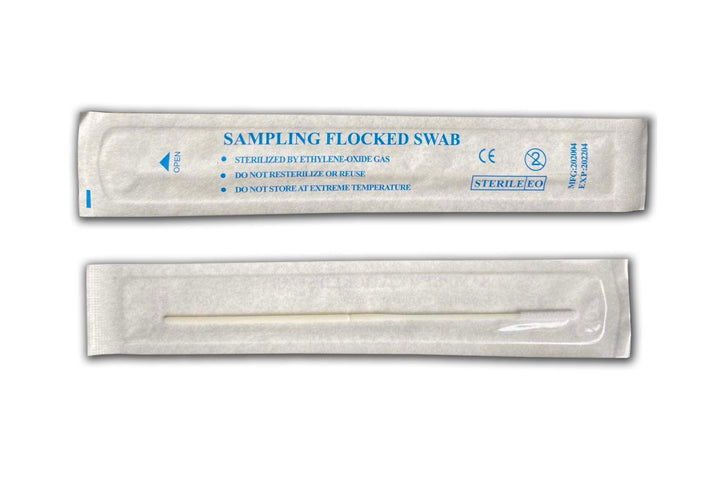 5000 Pack - Sterile Nasopharyngeal Swab, Flocked Nasal Swabs for Sampling, 80 mm Break Point, Nylon Flocking Tip