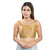 Modish Gold Designer Indian Square Neck Zari Piping Saree Blouse Choli (VFJ-122-Gold)