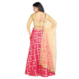 hot pink and gold crop top lehenga rent or buy