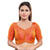 Enthralling Peach Designer Indian Traditional Zari Weaved Motifs Elbow Sleeves Saree Blouse Choli (X-986ELB-Peach)