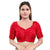 Enthralling Red Designer Indian Traditional Zari Weaved Motifs Elbow Sleeves Saree Blouse Choli (X-986ELB-Red)