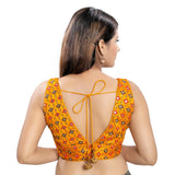 Mesmerizing Mustard Designer Indian Plunging V-Neckline Saree Blouse Choli (X-995NS-Mustard)