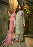 Pista Green Straight Kurti with Pallazo Pants