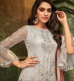 Net Embroidered Kurti Top