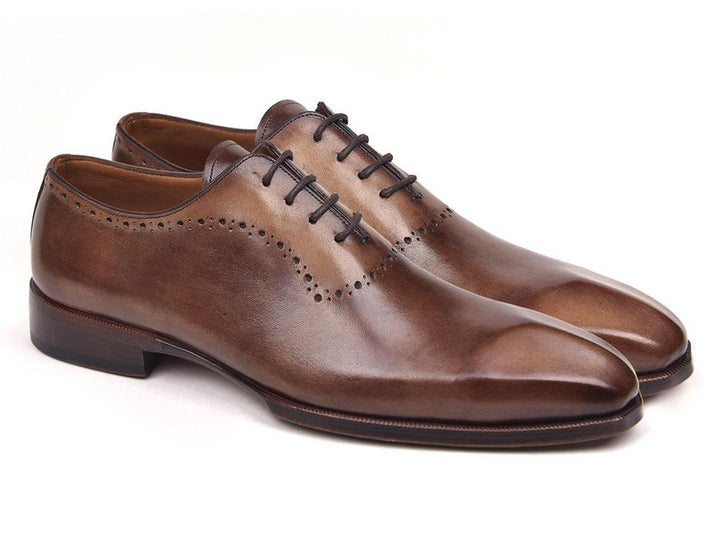 Paul Parkman Men's Antique Brown Oxfords Shoes (ID#AG444BRW) Size 11.5 D(M) US