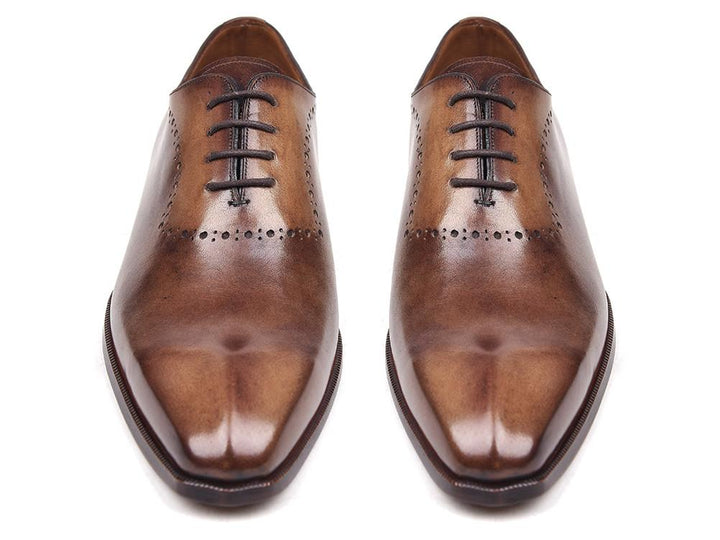 Paul Parkman Men's Antique Brown Oxfords Shoes (ID#AG444BRW) Size 10.5-11 D(M) US