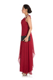 Hand Embroidered Crimson Red Long Dress