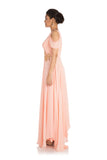 Hand Embroidered Light Blush Peach Dress