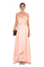 Hand Embroidered Peach Overlap Gown