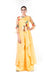 Embroidered Yellow Jacket Style Blouse & Palazzo Set