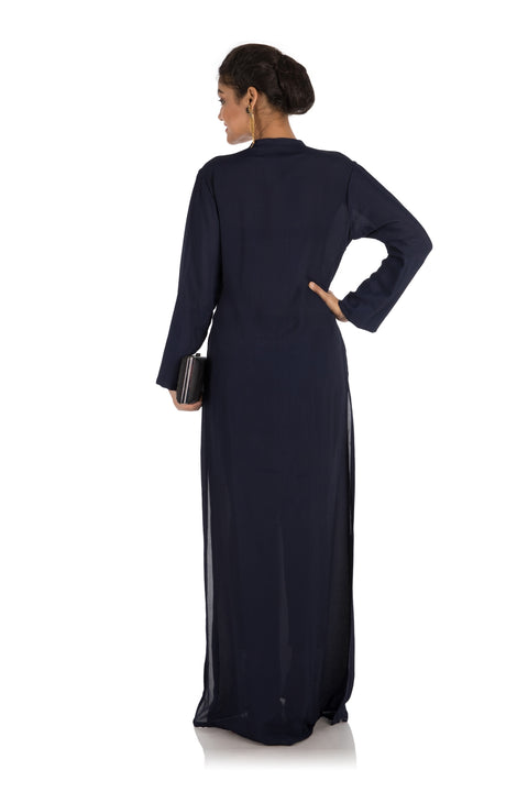 Hand Embroidered Midnight Blue Tunic