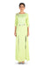 Hand Embroidered Parrot Green Long Tunic With Front Slits