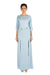 Hand Embroidered Powder Blue Long Tunic With Front Slits