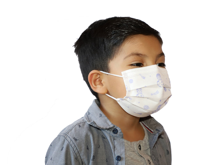 Kids Disposable 3 Ply Face Mask 50 Pcs (Pack) Medical Grade Non Woven 3-PLY BFE 98%
