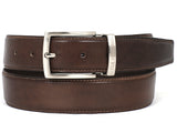 PAUL PARKMAN Men's Leather Belt Hand-Painted Brown (ID#B01-ANTBRW) (XXL)