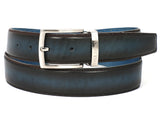 PAUL PARKMAN Men's Leather Belt Dual Tone Brown & Blue (ID#B01-BRW-BLU) (M)