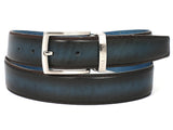 PAUL PARKMAN Men's Leather Belt Dual Tone Brown & Blue (ID#B01-BRW-BLU) (XL)