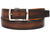 PAUL PARKMAN Men's Leather Belt Hand-Painted Brown and Camel (ID#B01-BRWCML)