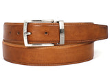 PAUL PARKMAN Men's Leather Belt Hand-Painted Tobacco (ID#B01-CML) (S)