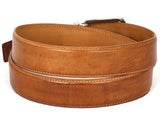 PAUL PARKMAN Men's Leather Belt Hand-Painted Tobacco (ID#B01-CML) (XL)