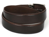PAUL PARKMAN Men's Leather Belt Hand-Painted Dark Brown (ID#B01-DARK-BRW) (XL)