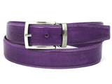 PAUL PARKMAN Men's Leather Belt Hand-Painted Purple (ID#B01-PURP) (XXL)