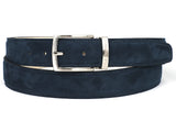 PAUL PARKMAN Men's Navy Suede Belt (ID#B06-NAVY) (M)