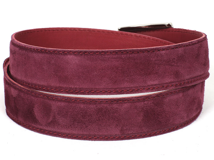 PAUL PARKMAN Men's Purple Suede Belt (ID#B06-PURP) (S)