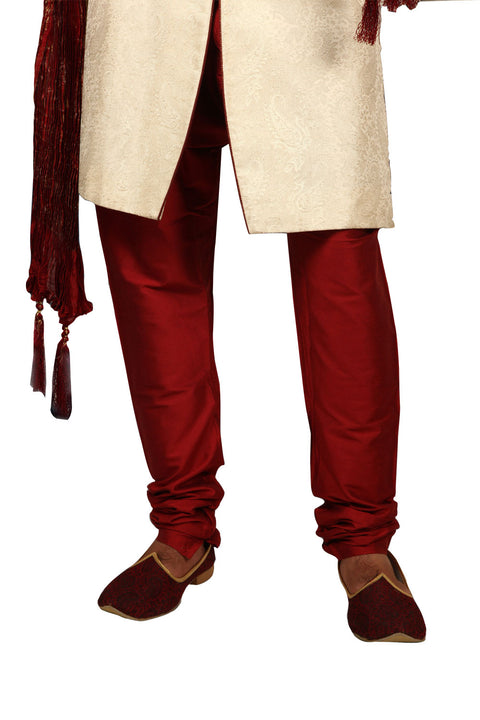 Exquisite Indian Wedding Cream Sherwani For Men