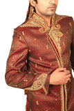 Magnificent Indian Wedding Maroon Sherwani For Men