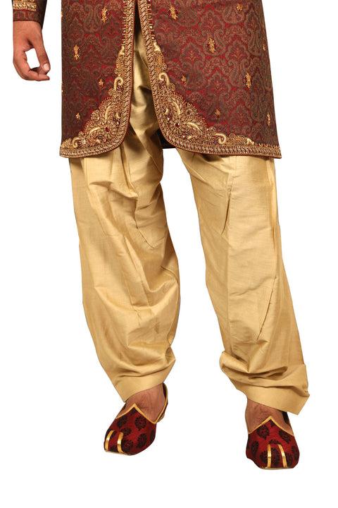 Magnificent Indian Wedding Maroon Sherwani For Men