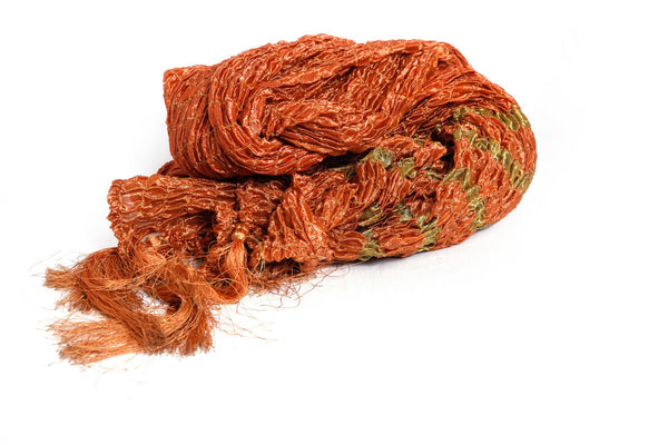 Ethnic Orange Elegant Khesh Stole