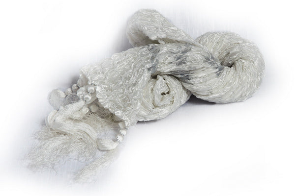 White Elegant Khesh Stole