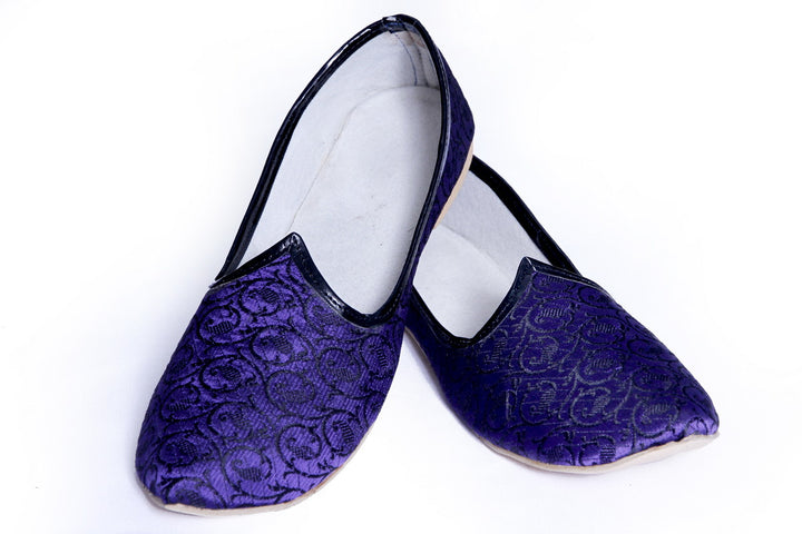 Purple Black Color Simple Mojari Juti BLSNT0120