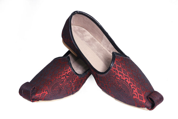 Maroon Color Royal Mojari Juti