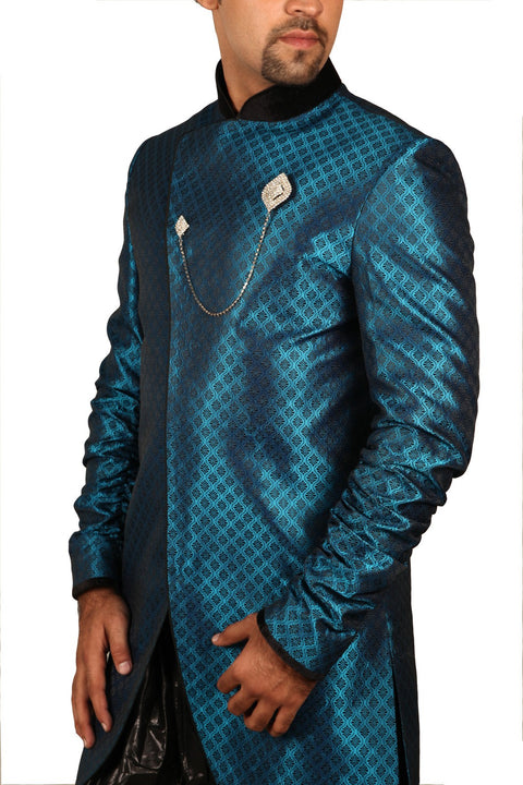 Saris and Things Graceful Indo-Western Sherwani for Men BL1038SNT