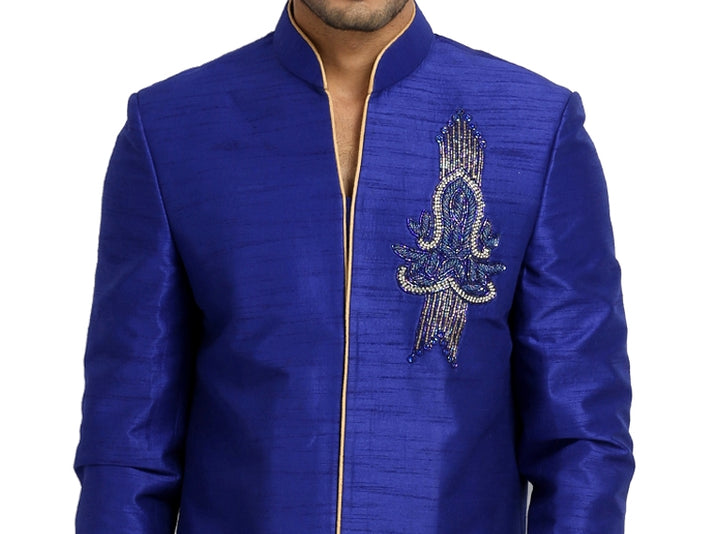 Blue Classy Indo Western Sherwani for Men